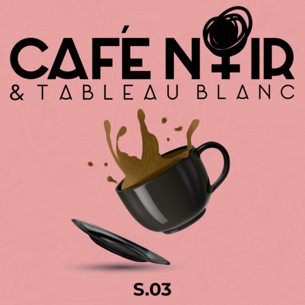 Pochette de Café noir et tableau blanc